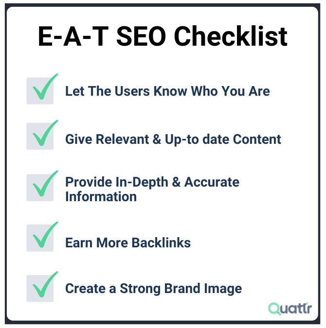 Google EAT Checklist