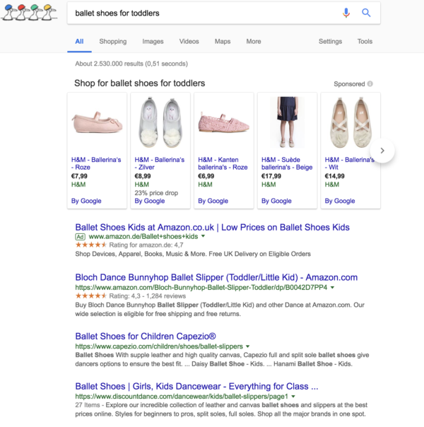 Paid SERP Feature - Shopping Links