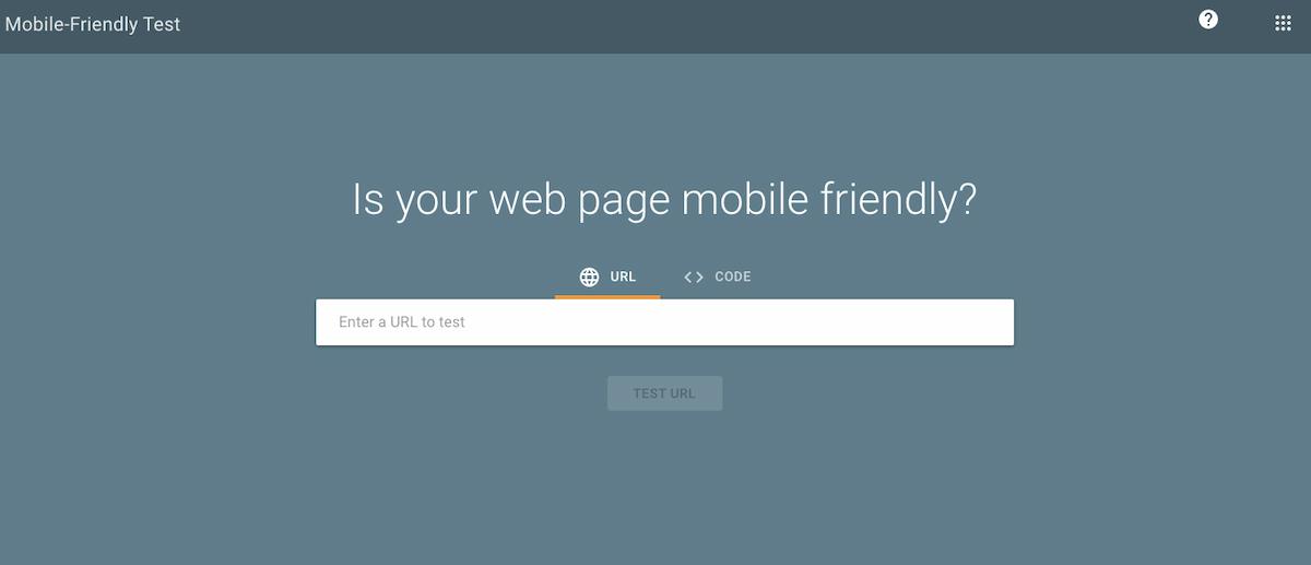 Mobile friendly website test by Google