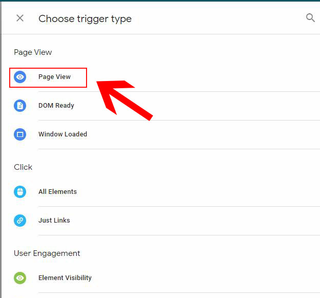 Schema GTM Implementation - Choose Trigger Type