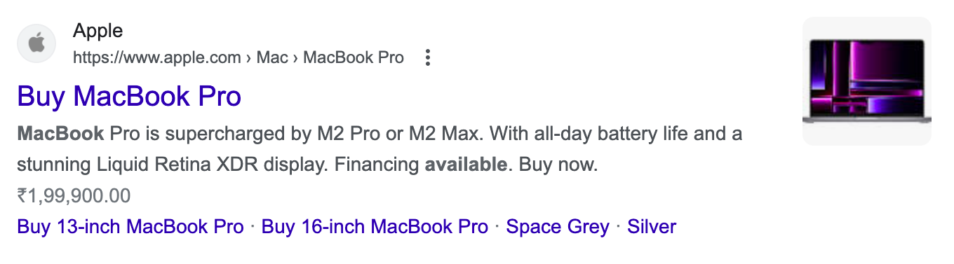 Product Rich Results