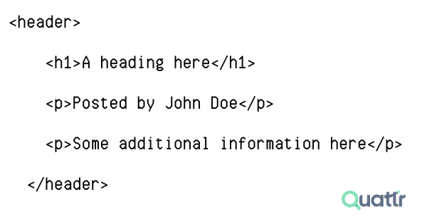 HTML&nbsp;Semantic Tags for Structure:&nbsp;Header Tag