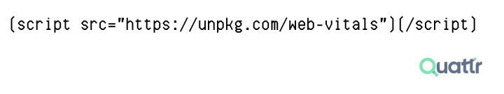 Code to Add the web-vitals Javascript library to Your Webpage