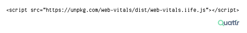 HTML&nbsp;Code to Add web-vitals Library to Your Project