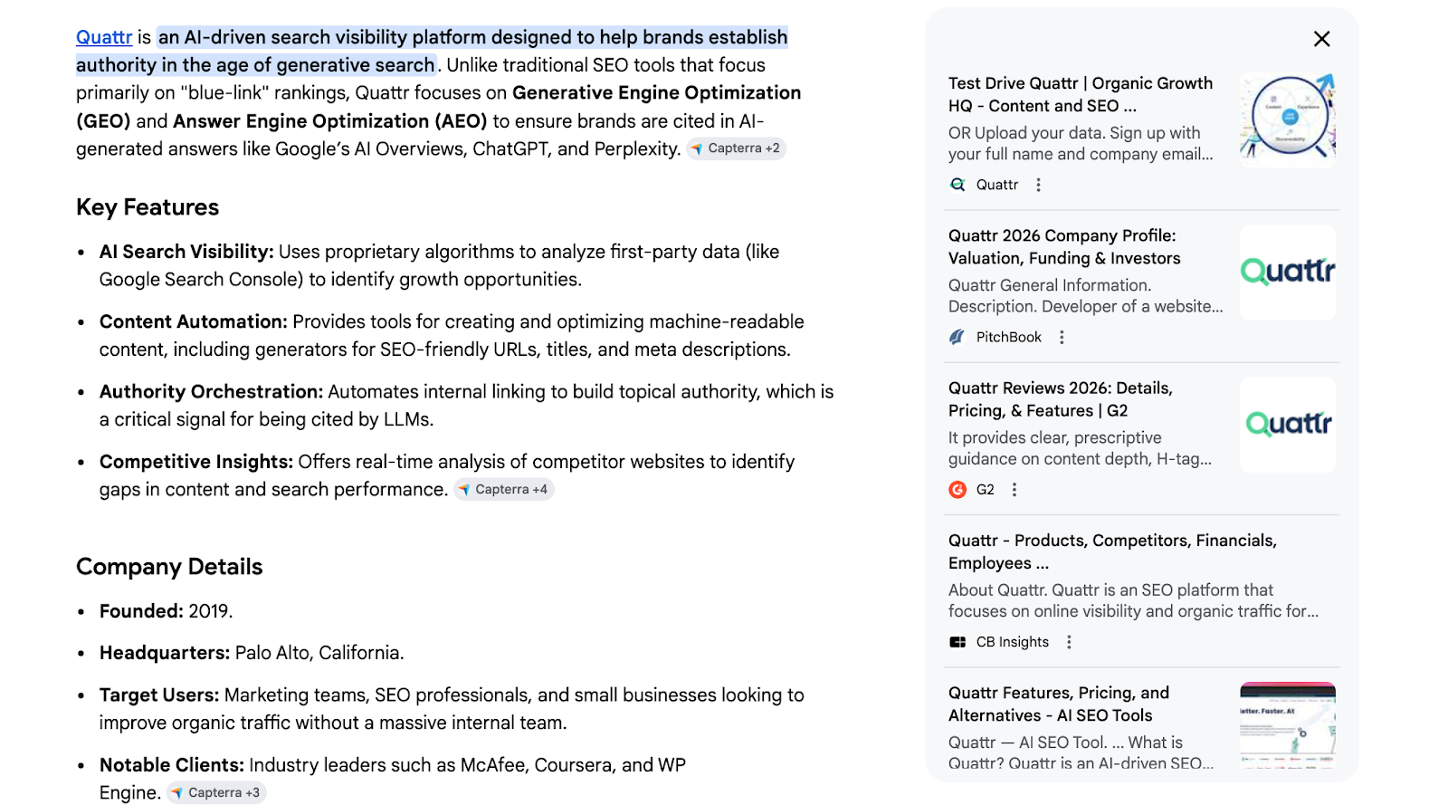 Google AI Mode Screenshot