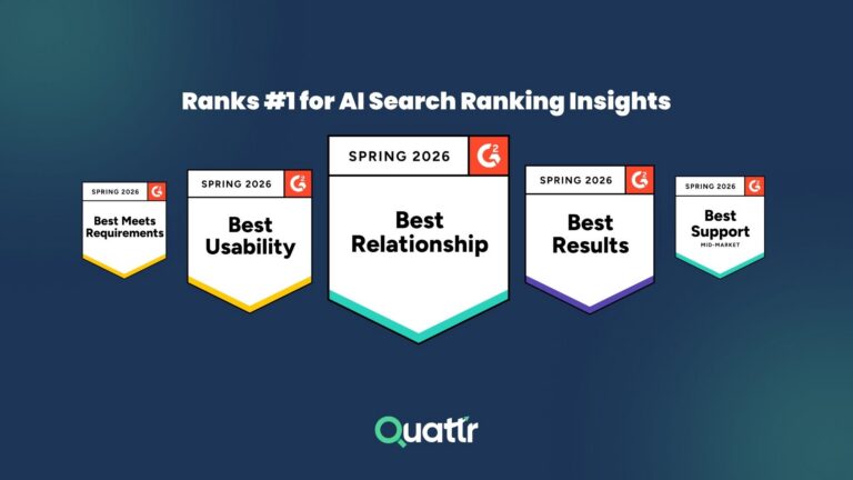 Quattr Rated #1 for AI Search Ranking Insights