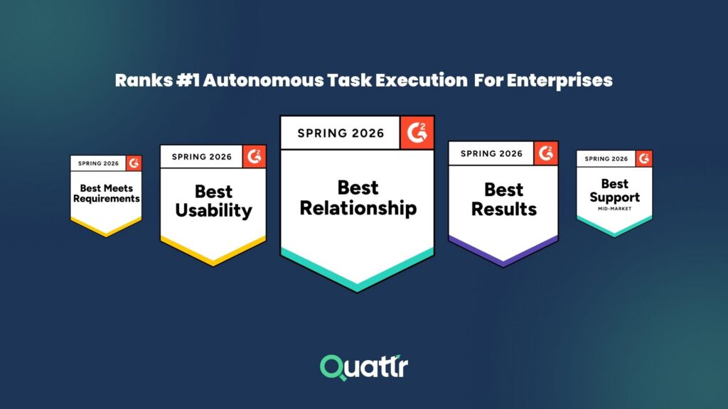 Quattr Ranks No 1 On G2 for Autonomous Task Execution