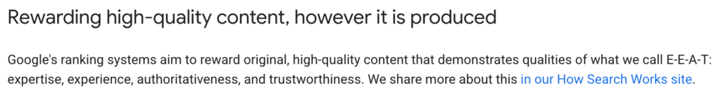 Google Search's guidance about AI-generated content