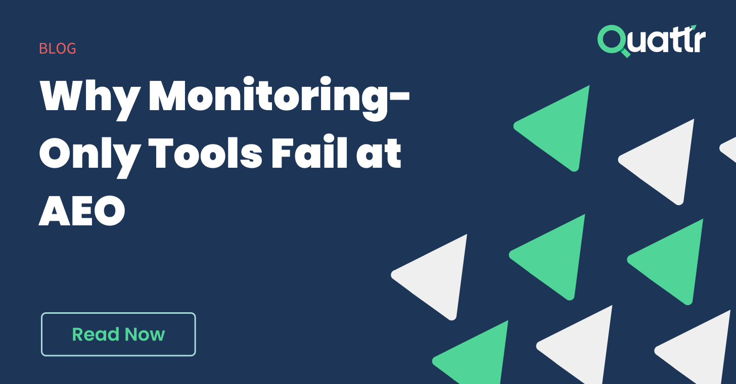 Why Monitoring-Only Tools Fail at AEO (And What to Do Instead)