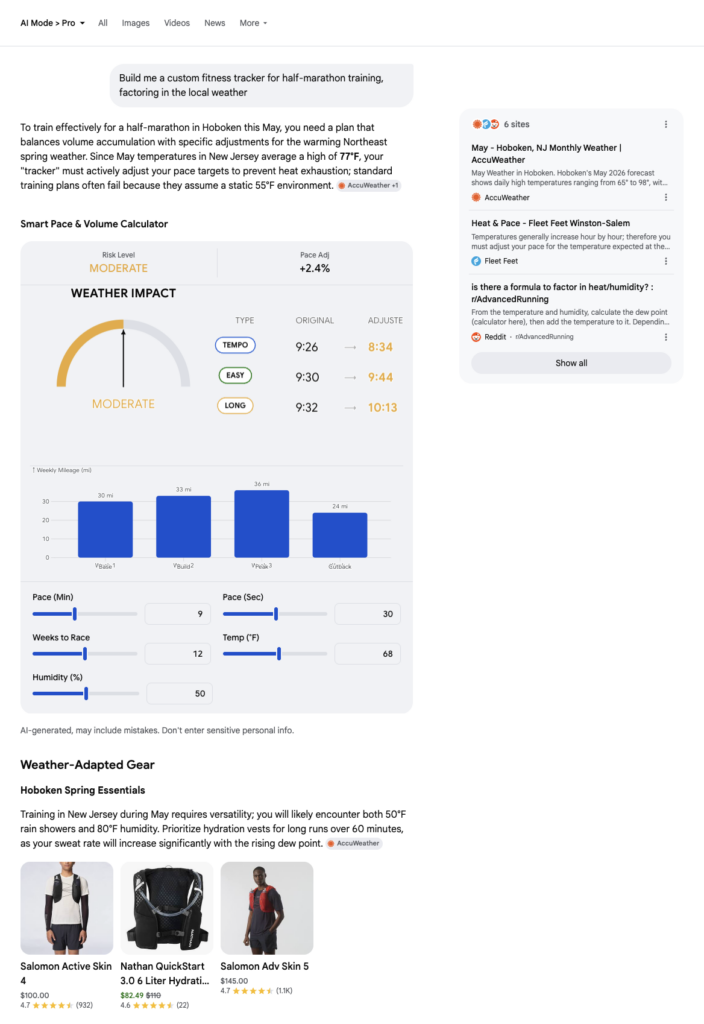 A generated live tracker with real-time data feeds
