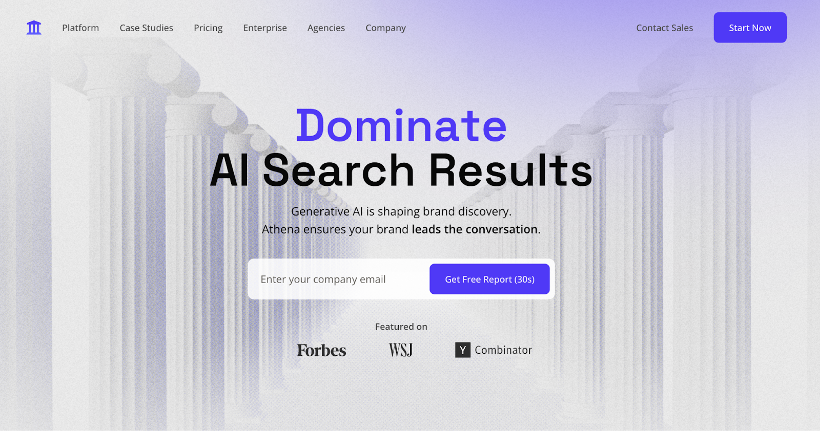 Athena HQ website screenshot